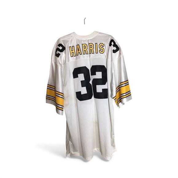 Mens Mitchell & Ness Franco Harris White Pittsburgh Steelers 1976 Legacy Jersey - Picture 3 of 13